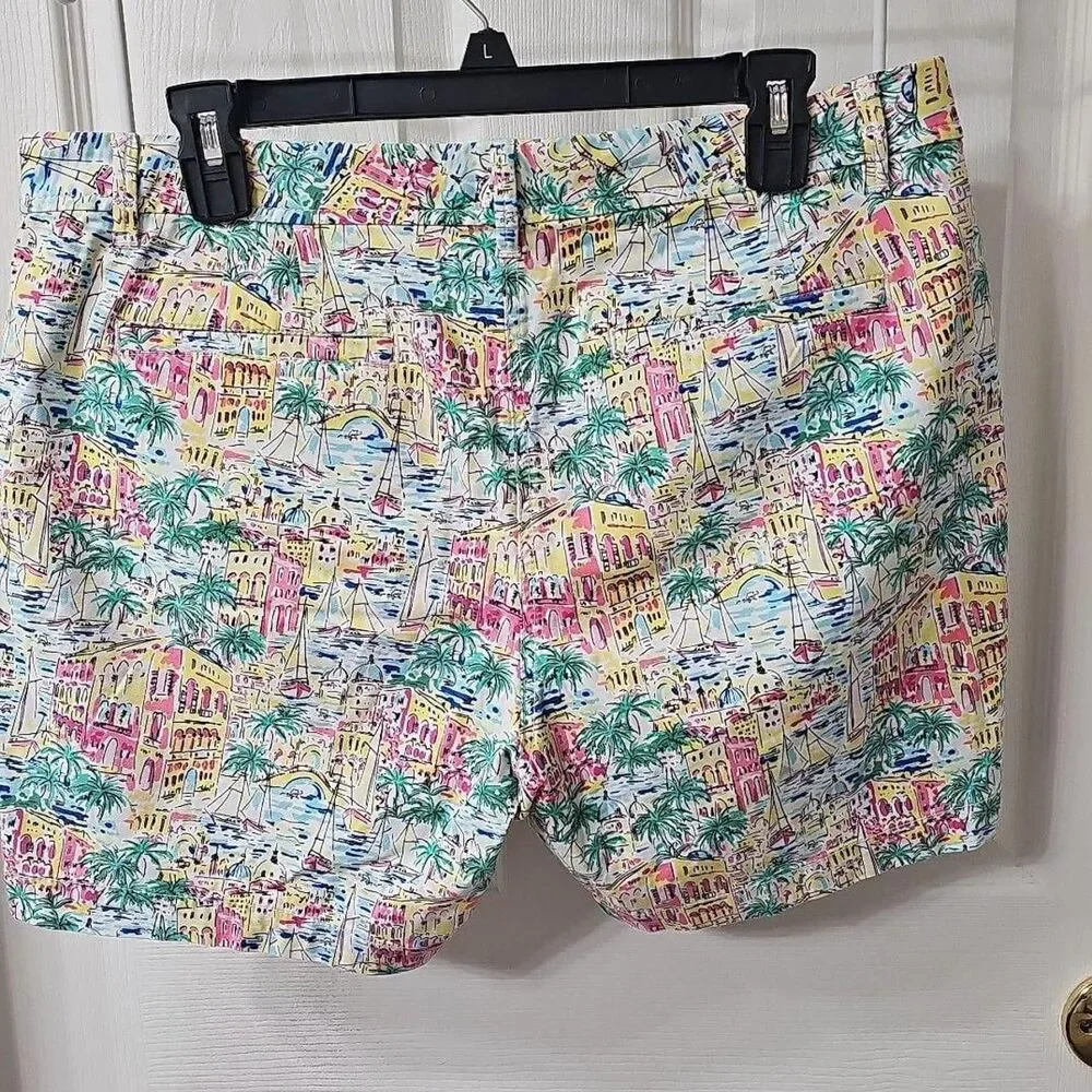 Talbots Girlfriend Chino Short 12P Scenic Coastal Print - Picture 4 of 7